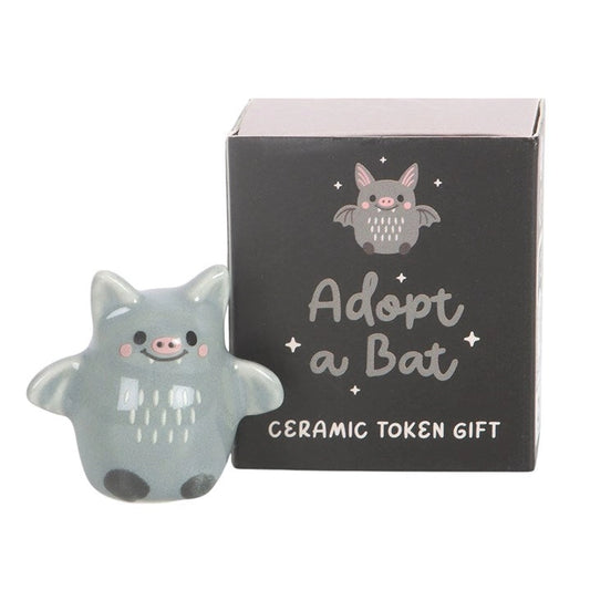 Adopt a Bat Ceramic Token Gift | Cute Bat Collectible Keepsake
