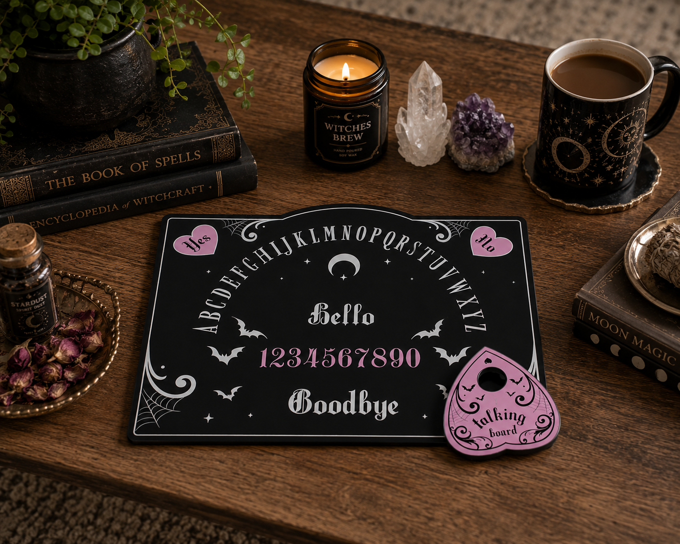 Pink and Black Talking Board