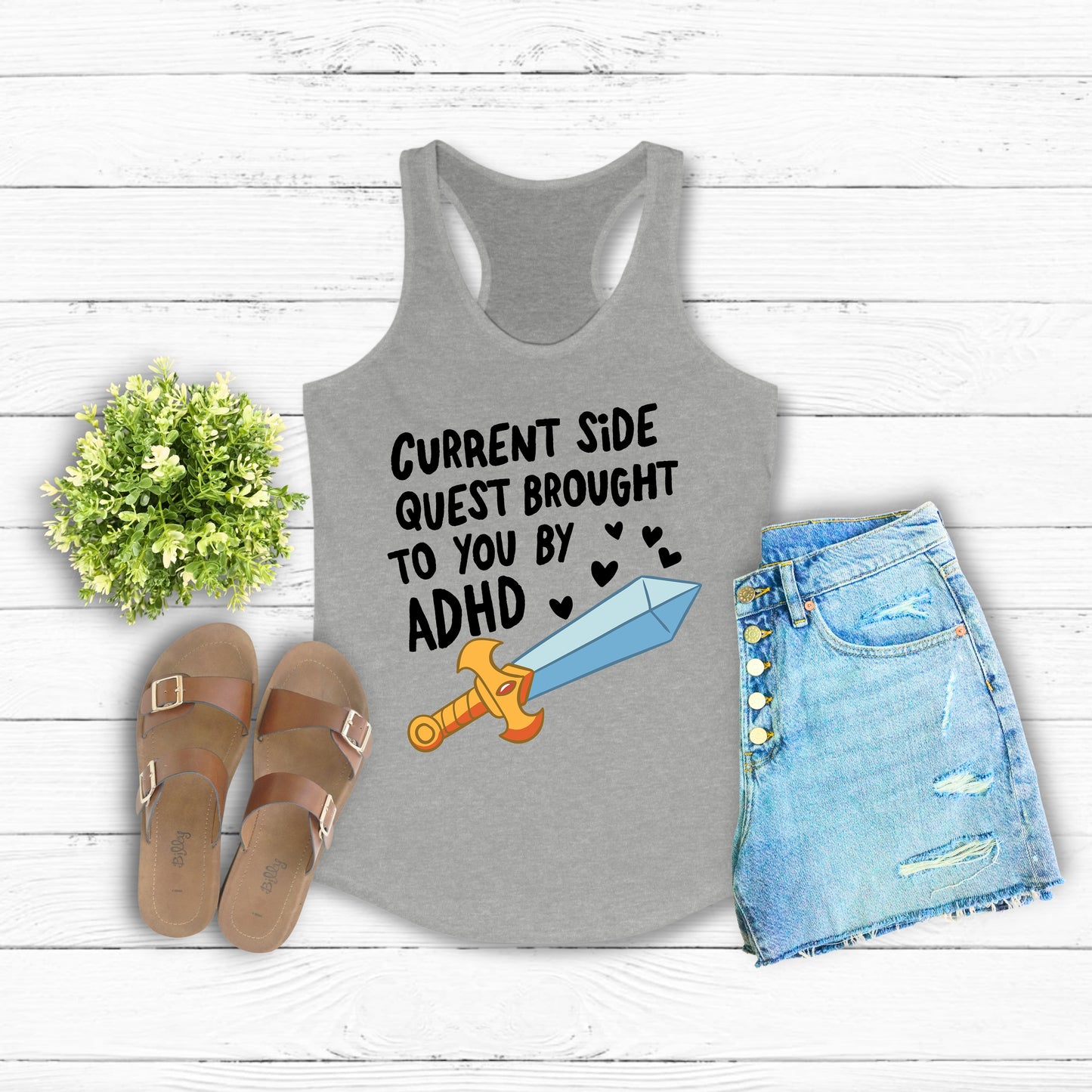 Current Side Quest Racerback Tank