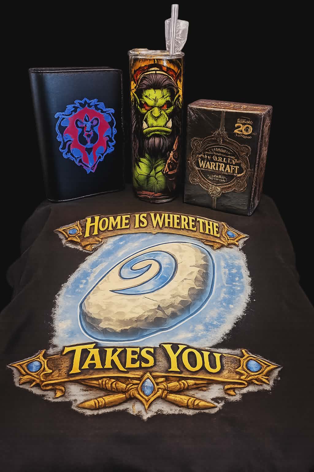 World of Warcraft Tarot Gift Bundle | Horde Tarot Journal, WoW Tarot Deck, Orc Tumbler & Hearthstone Shirt