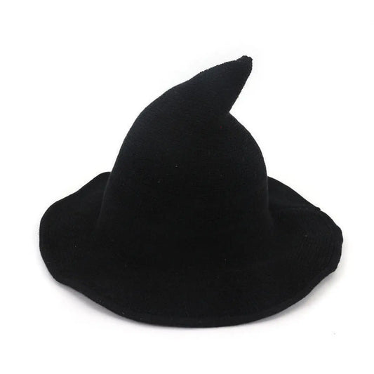 Foldable Knitted Halloween Witch Hat