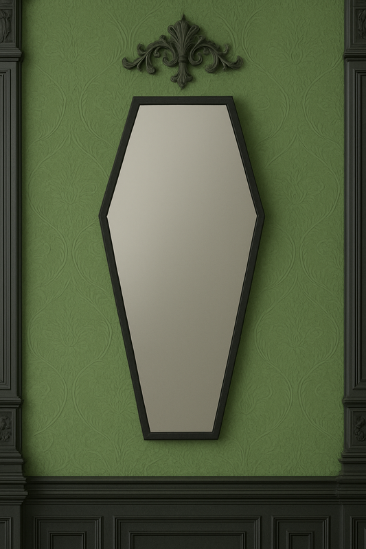 Coffin Mirror with Iron Border