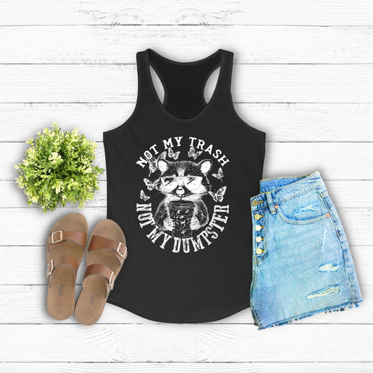 Not My Trash Racerback Tank