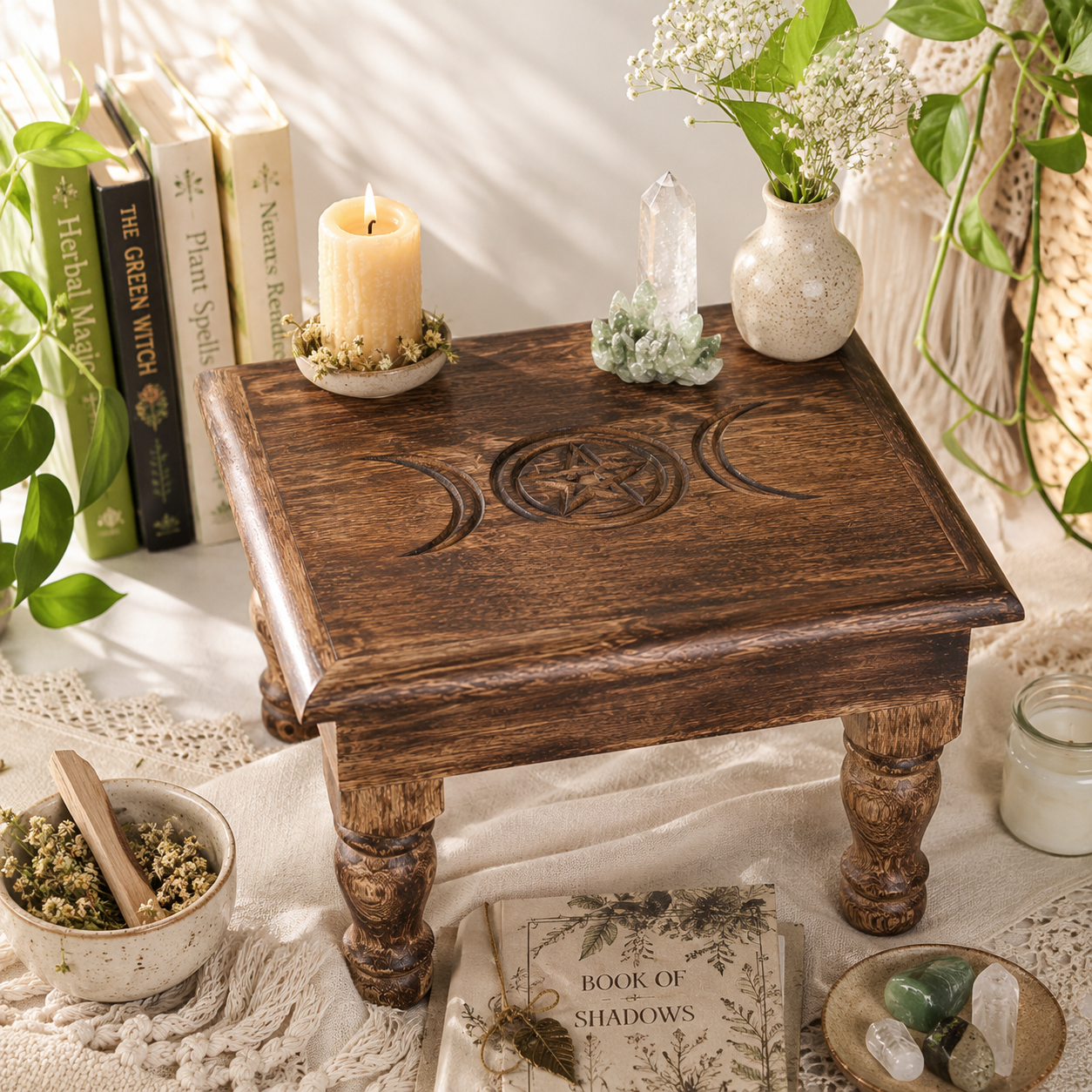 Triple Moon Altar Table
