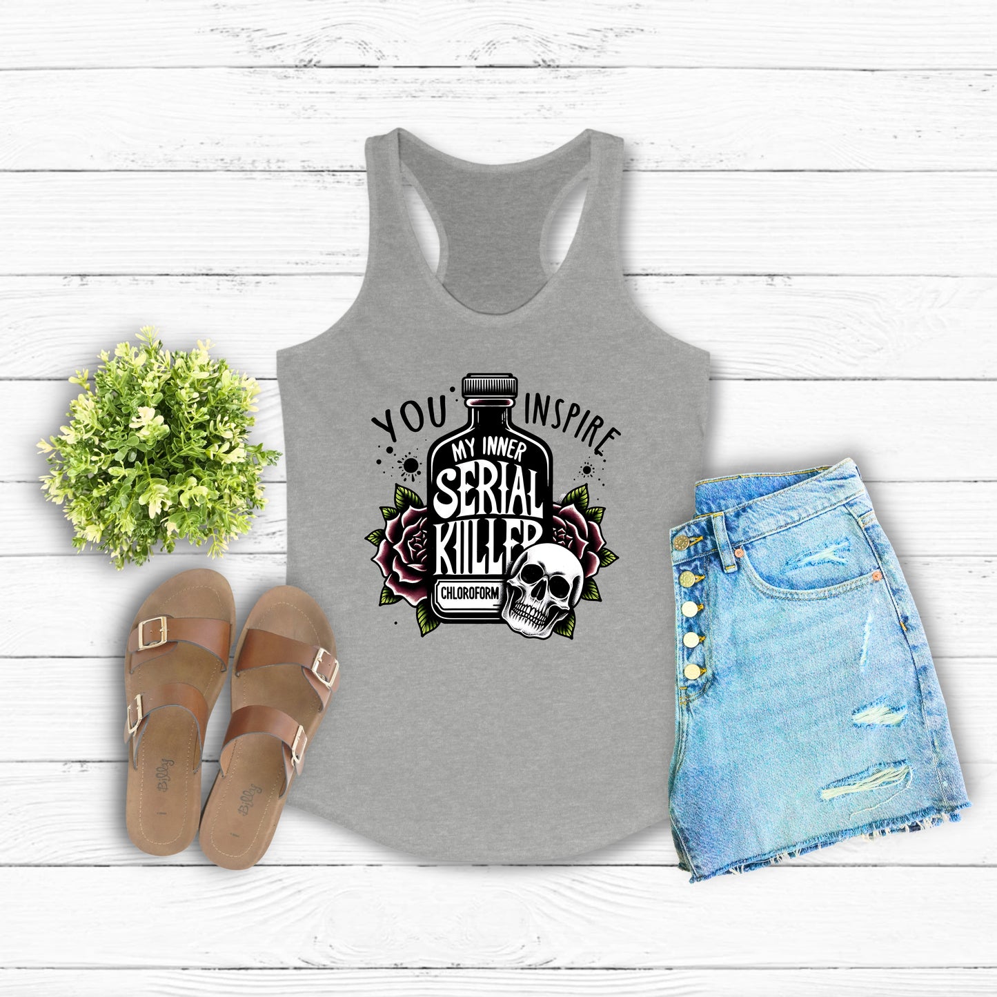 You Inspire My Inner Serial Killer Racerback Tank
